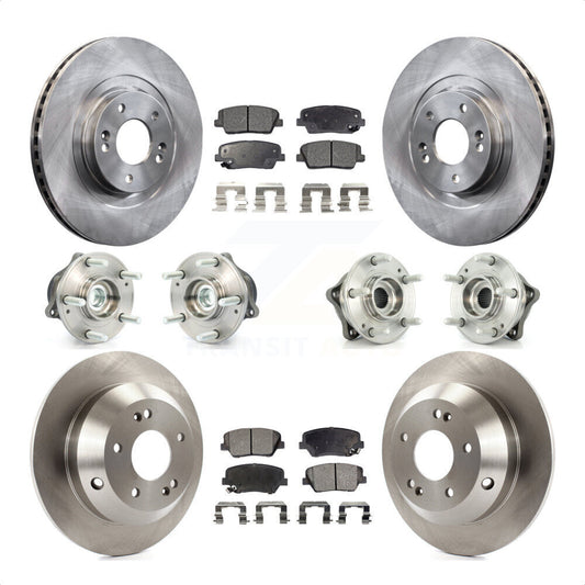 [Avant + Arrière] Kit d'ensemble roulement de roue et moyeu pour 2013-2014 Hyundai Santa Fe Sport FWD avec 2.4L 2.0L KBB-110293 par Transit Auto
