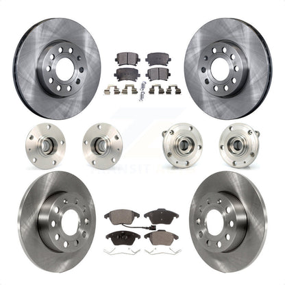 [Avant + Arrière] Kit d'ensemble roulement de roue et moyeu pour 2006-2009 Volkswagen Rabbit 4 Bolt Mounting Flange KBB-110307 par Transit Auto