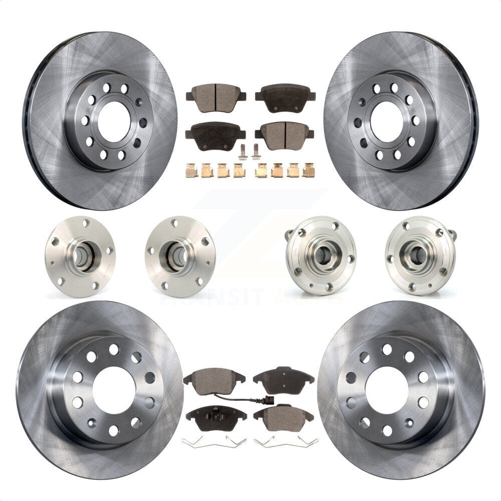 [Avant + Arrière] Kit d'ensemble roulement de roue et moyeu pour 2013 Volkswagen Beetle 2.5L avec 253mm Diameter Rotor KBB-110309 par Transit Auto