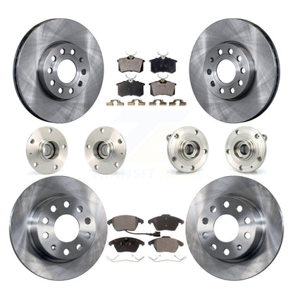 [Avant + Arrière] Kit d'ensemble roulement de roue et moyeu pour 2014 Volkswagen Beetle Base Highline Comfortline avec 2.5L avec 253mm Diameter Rotor KBB-110310