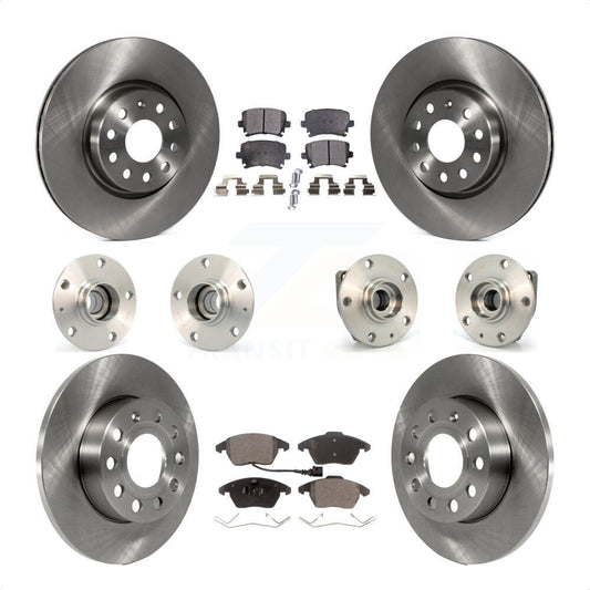 [Avant + Arrière] Kit d'ensemble roulement de roue et moyeu pour 2008 Audi A3 FWD From Chassis VIN #8P8057779 KBB-110313 par Transit Auto