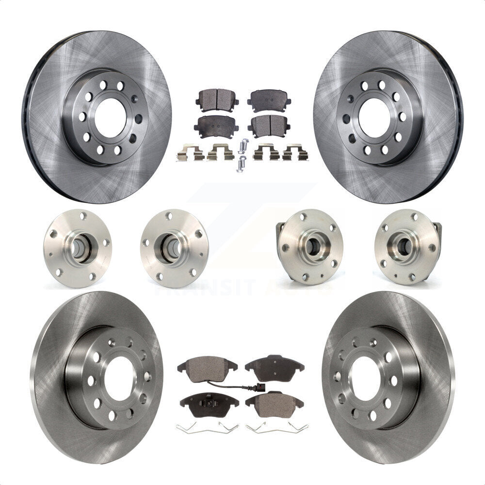 [Avant + Arrière] Kit d'ensemble roulement de roue et moyeu pour 2006-2009 Volkswagen Rabbit 3 Bolt Mounting Flange KBB-110317 par Transit Auto