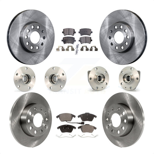 [Avant + Arrière] Kit d'ensemble roulement de roue et moyeu pour 2006-2009 Volkswagen Rabbit 3 Bolt Mounting Flange KBB-110317 par Transit Auto