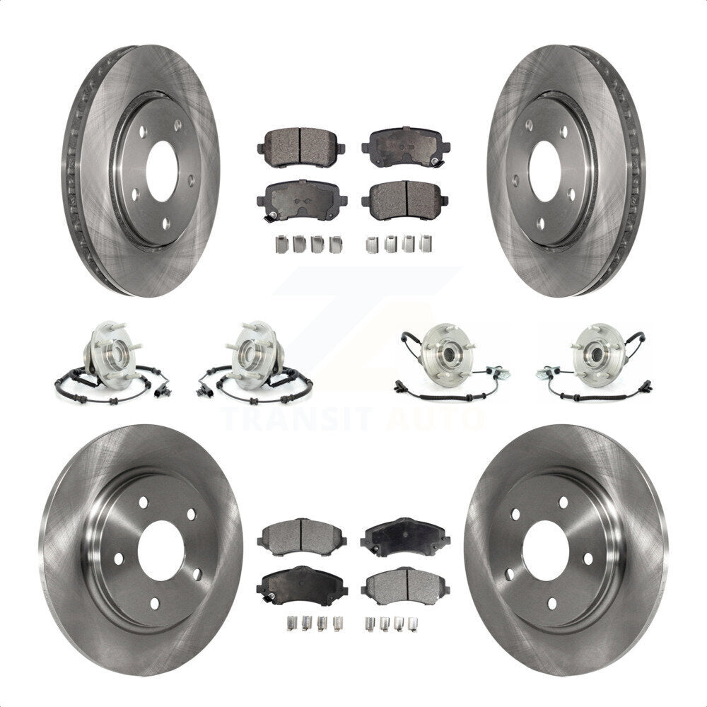 [Avant + Arrière] Kit d'ensemble roulement de roue et moyeu pour Chrysler Town & Country Dodge Grand Caravan Volkswagen Routan KBB-110331 par Transit Auto