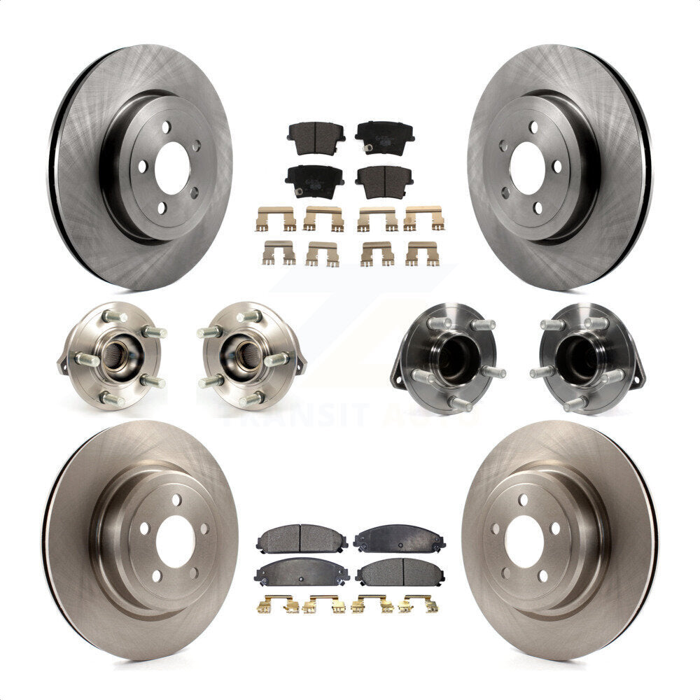[Avant + Arrière] Kit d'ensemble roulement de roue et moyeu pour 2012-2013 Dodge Charger R T SE avec RWD 5.7L avec Police Package KBB-110345 par Transit Auto