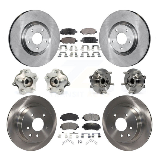 [Avant + Arrière] Kit d'ensemble roulement de roue et moyeu pour 2014 Nissan Juke Nismo RS avec AWD To 04 14 KBB-110355