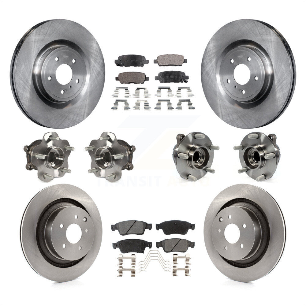 [Avant + Arrière] Kit d'ensemble roulement de roue et moyeu pour 2014 INFINITI Q60 Sport avec RWD sans Package KBB-110367 par Transit Auto
