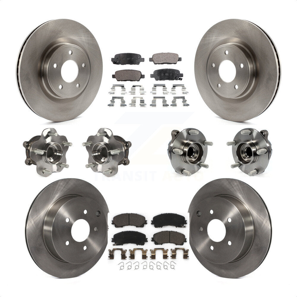 [Avant + Arrière] Kit d'ensemble roulement de roue et moyeu pour INFINITI Q50 Base Premium avec RWD KBB-110370 par Transit Auto