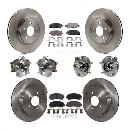 [Avant + Arrière] Kit d'ensemble roulement de roue et moyeu pour INFINITI Q50 Base Premium avec RWD KBB-110370 par Transit Auto