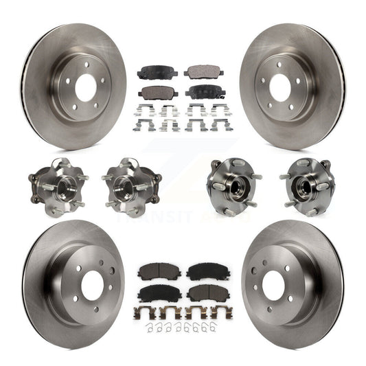[Avant + Arrière] Kit d'ensemble roulement de roue et moyeu pour 2016-2017 INFINITI QX50 RWD KBB-110371