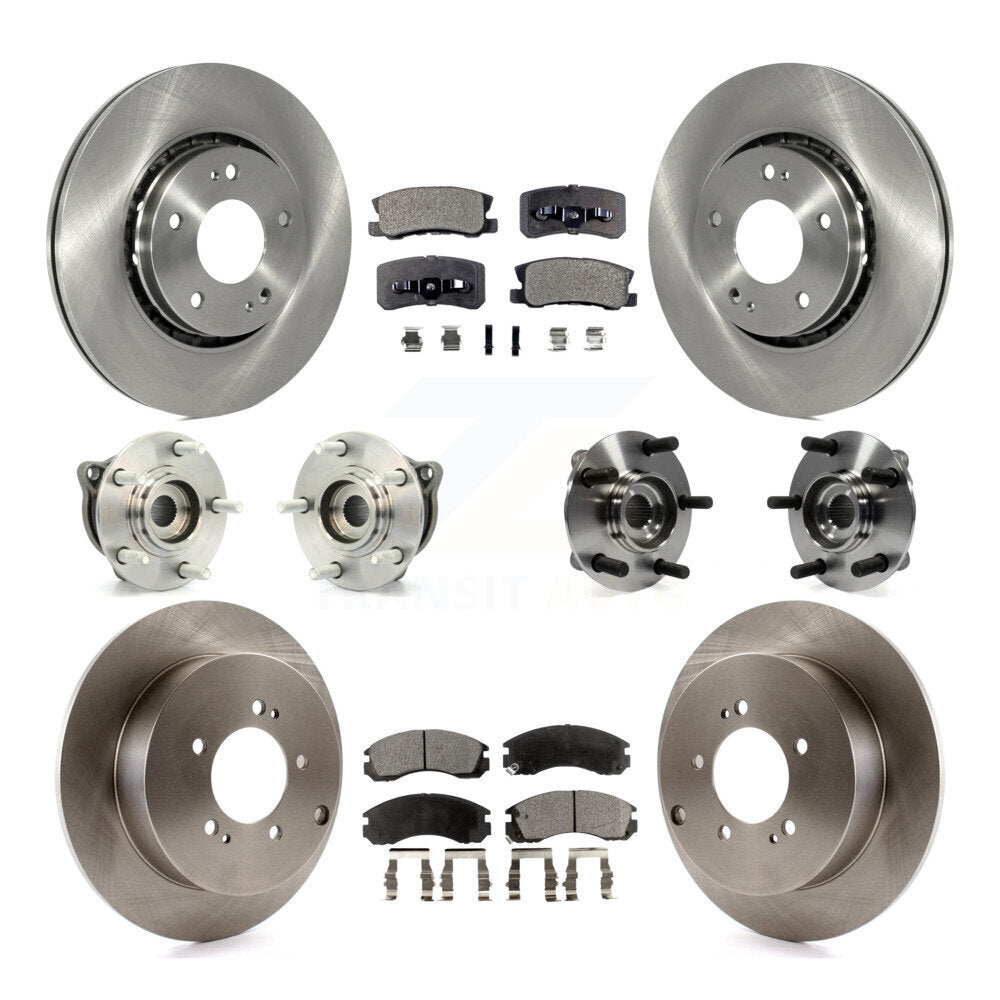 [Avant + Arrière] Kit d'ensemble roulement de roue et moyeu pour 2010-2011 Mitsubishi Lancer Ralliart Sportback avec AWD KBB-110380