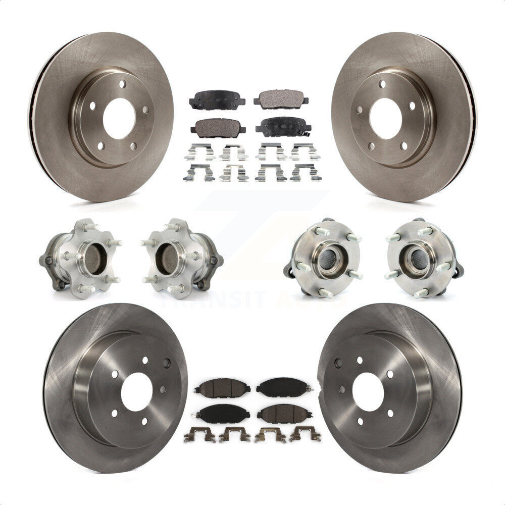 [Avant + Arrière] Kit d'ensemble roulement de roue et moyeu pour 2016 Nissan Pathfinder FWD From 11 15 KBB-110384 par Transit Auto