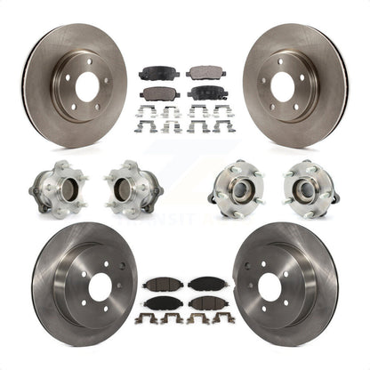 [Avant + Arrière] Kit d'ensemble roulement de roue et moyeu pour 2016 Nissan Pathfinder FWD From 11 15 KBB-110384 par Transit Auto