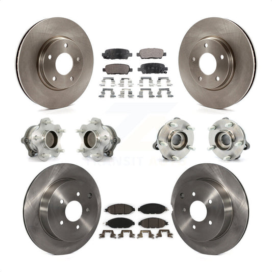 [Avant + Arrière] Kit d'ensemble roulement de roue et moyeu pour 2016 Nissan Pathfinder FWD From 11 15 KBB-110384 par Transit Auto
