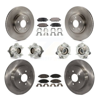 [Avant + Arrière] Kit d'ensemble roulement de roue et moyeu pour Nissan Pathfinder Murano INFINITI QX60 JX35 FWD KBB-110388