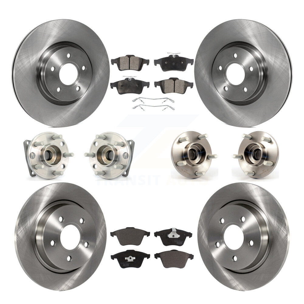 [Avant + Arrière] Kit d'ensemble roulement de roue et moyeu pour 2005-2010 Volvo S40 V50 avec 320mm Diameter Rotor AWD KBB-110409