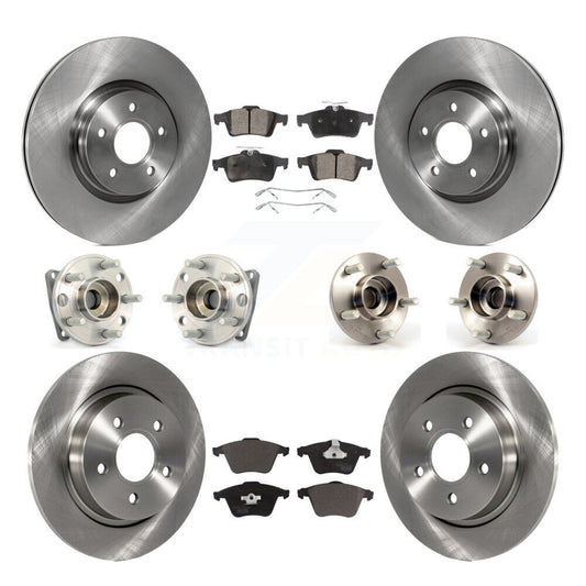 [Avant + Arrière] Kit d'ensemble roulement de roue et moyeu pour 2005-2010 Volvo S40 V50 avec 320mm Diameter Rotor AWD KBB-110409
