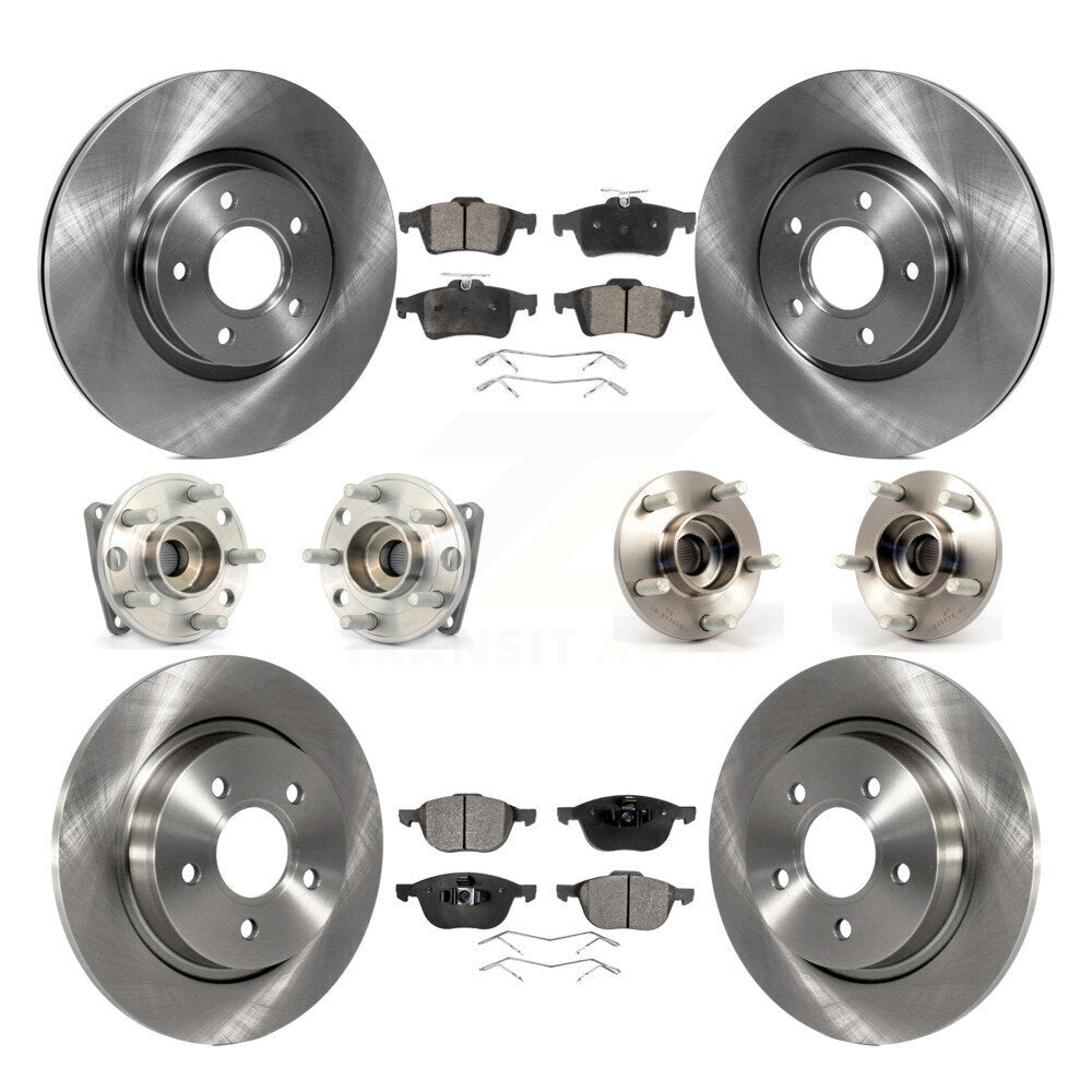 [Avant + Arrière] Kit d'ensemble roulement de roue et moyeu pour 2005-2010 Volvo S40 V50 avec 300mm Diameter Rotor AWD KBB-110410
