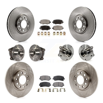 [Avant + Arrière] Kit d'ensemble roulement de roue et moyeu pour 2015-2017 Chrysler 200 AWD avec 305mm Diameter Rotor KBB-110434