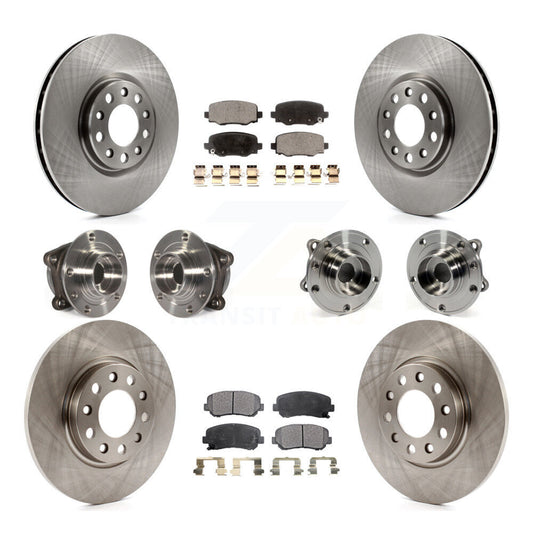 [Avant + Arrière] Kit d'ensemble roulement de roue et moyeu pour 2015-2017 Chrysler 200 AWD avec 305mm Diameter Rotor KBB-110434