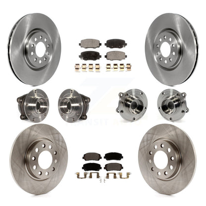 [Avant + Arrière] Kit d'ensemble roulement de roue et moyeu pour 2015-2017 Chrysler 200 AWD avec 330mm Diameter Rotor KBB-110435