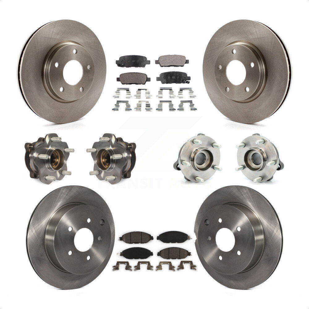 [Avant + Arrière] Kit d'ensemble roulement de roue et moyeu pour 2016 Nissan Pathfinder 4WD From 11 15 KBB-110456 par Transit Auto