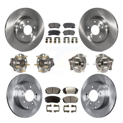 [Avant + Arrière] Kit d'ensemble roulement de roue et moyeu pour 2015 Hyundai Sonata GAS engine avec Manual Parking KBB-110469 par Transit Auto