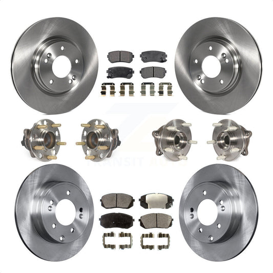 [Avant + Arrière] Kit d'ensemble roulement de roue et moyeu pour 2015 Hyundai Sonata GAS engine avec Manual Parking KBB-110469 par Transit Auto