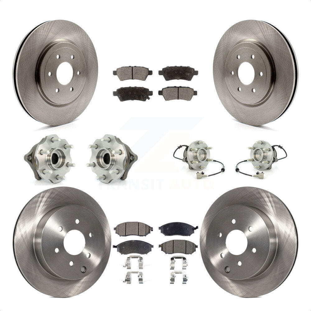 [Avant + Arrière] Kit d'ensemble roulement de roue et moyeu pour 2008-2012 Nissan Pathfinder RWD avec 5.6L KBB-110492 par Transit Auto