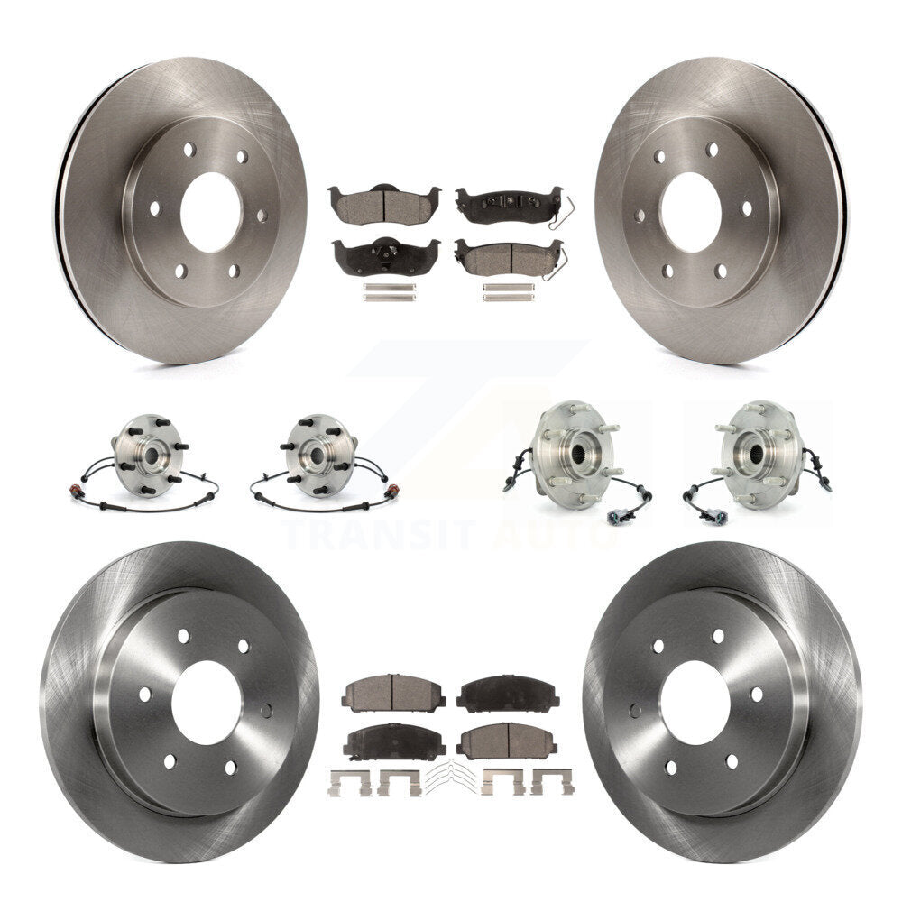 [Avant + Arrière] Kit d'ensemble roulement de roue et moyeu pour 2007 INFINITI QX56 avec 320mm Diameter Rotor To 03 07 KBB-110498