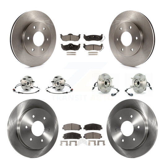 [Avant + Arrière] Kit d'ensemble roulement de roue et moyeu pour 2007 INFINITI QX56 avec 320mm Diameter Rotor To 03 07 KBB-110498