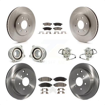 [Avant + Arrière] Kit d'ensemble roulement de roue et moyeu pour Nissan Frontier Suzuki Equator KBB-110505 par Transit Auto