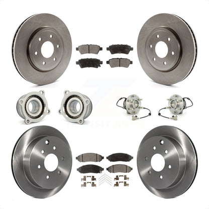 [Avant + Arrière] Kit d'ensemble roulement de roue et moyeu pour 2006-2007 Nissan Xterra RWD avec Automatic transmission KBB-110508 par Transit Auto
