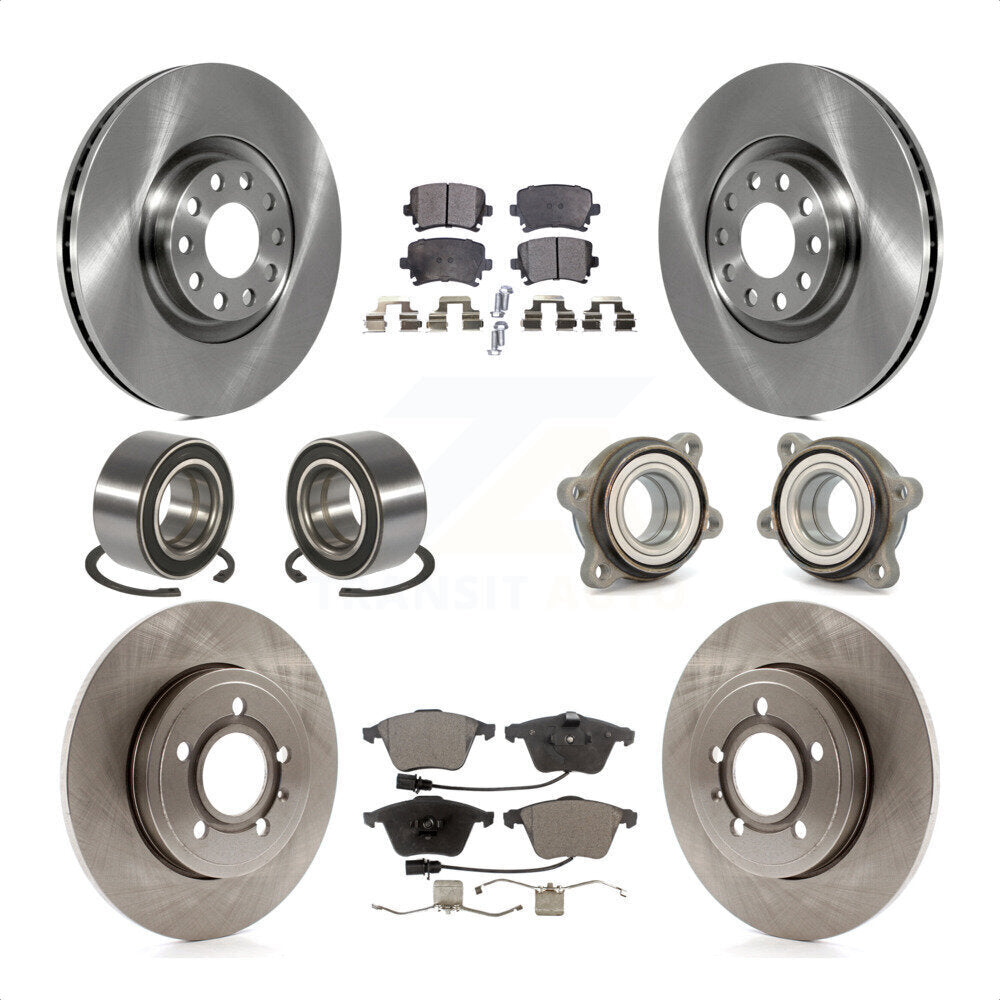 [Avant + Arrière] Kit d'ensemble roulement de roue et moyeu pour Audi A4 Quattro KBB-110535 par Transit Auto