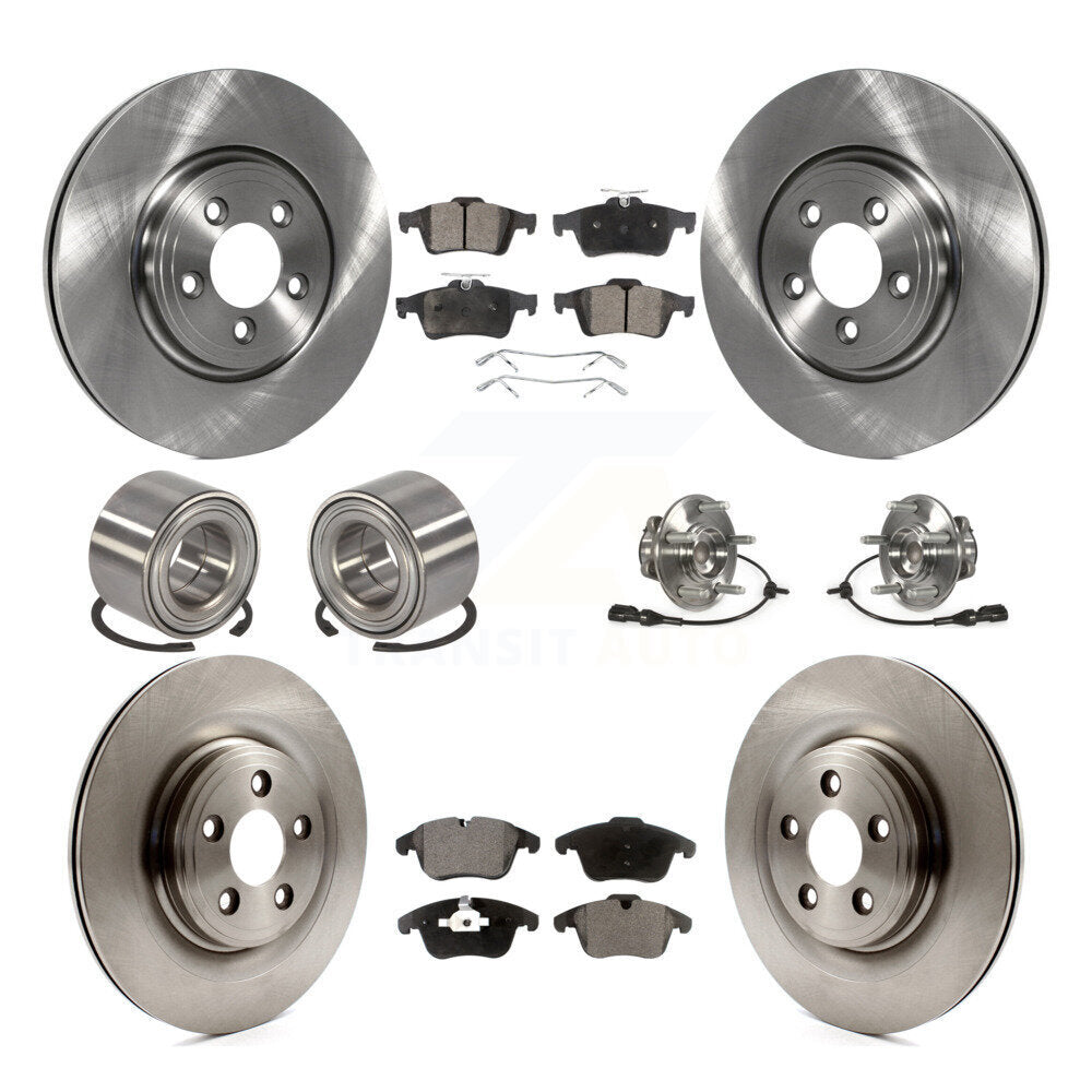 [Avant + Arrière] Kit d'ensemble roulement de roue et moyeu pour 2007-2008 Jaguar S-Type Base avec Naturally Aspirated avec 35.43" ABS Cord KBB-110549