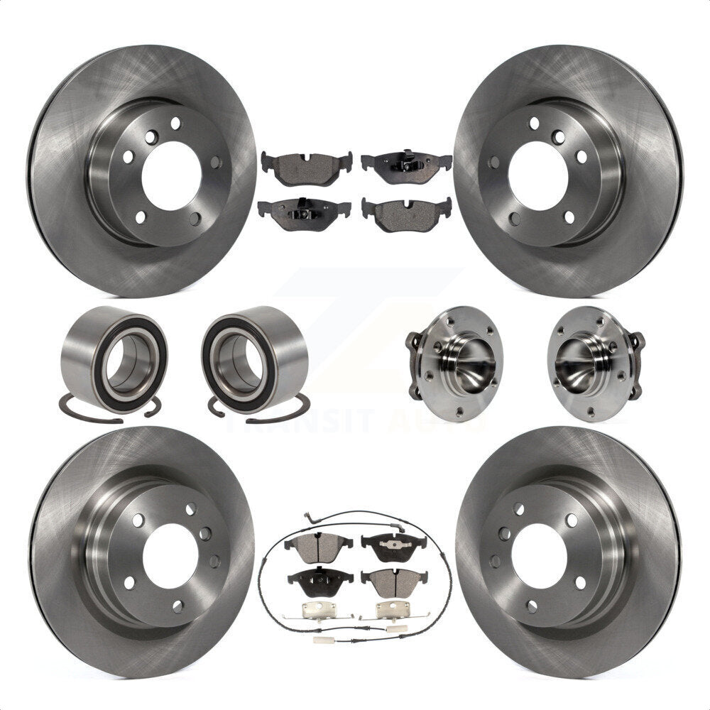 [Avant + Arrière] Kit d'ensemble roulement de roue et moyeu pour 2007 BMW 323i avec 312mm Diameter Rotor KBB-110603 par Transit Auto