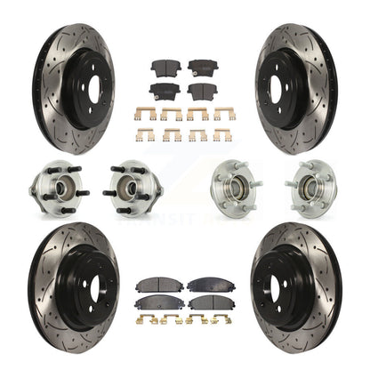 [Avant + Arrière] Kit d'ensemble roulement de roue et moyeu pour 2006-2008 Dodge Charger RWD avec 5.7L 3.5L avec Police Package KBB-110748