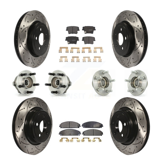 [Avant + Arrière] Kit d'ensemble roulement de roue et moyeu pour 2006-2008 Dodge Charger RWD avec 5.7L 3.5L avec Police Package KBB-110748
