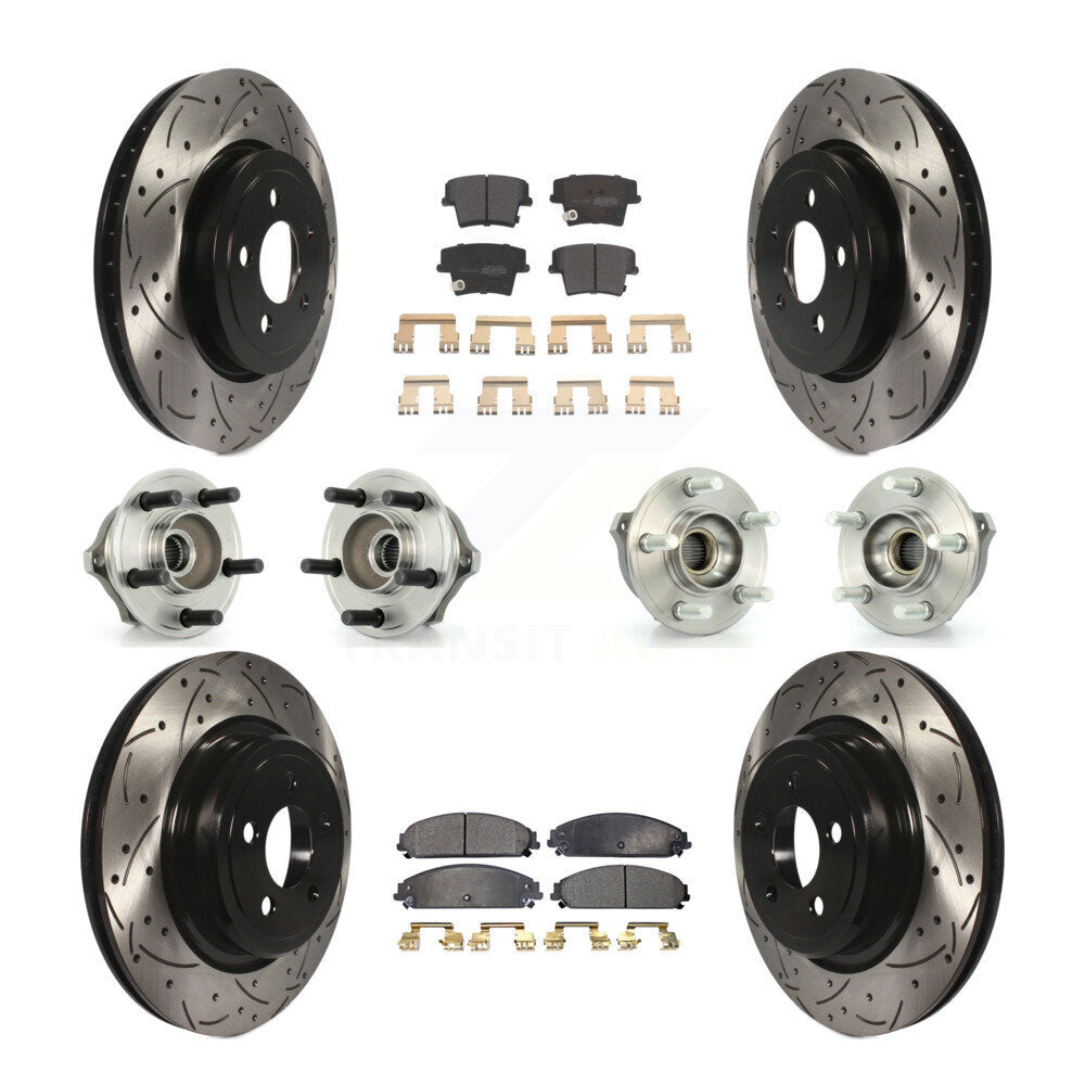 [Avant + Arrière] Kit d'ensemble roulement de roue et moyeu pour 2007-2008 Dodge Charger AWD avec 5.7L avec Police Package KBB-110752
