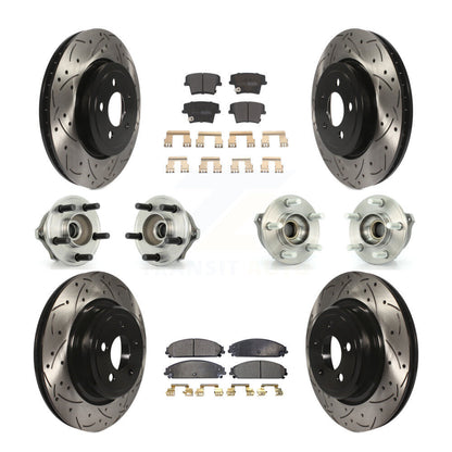 [Avant + Arrière] Kit d'ensemble roulement de roue et moyeu pour 2007-2008 Dodge Charger AWD avec 5.7L avec Police Package KBB-110752
