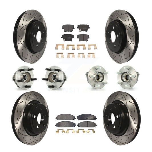 [Avant + Arrière] Kit d'ensemble roulement de roue et moyeu pour 2007-2008 Dodge Charger AWD avec 5.7L avec Police Package KBB-110752