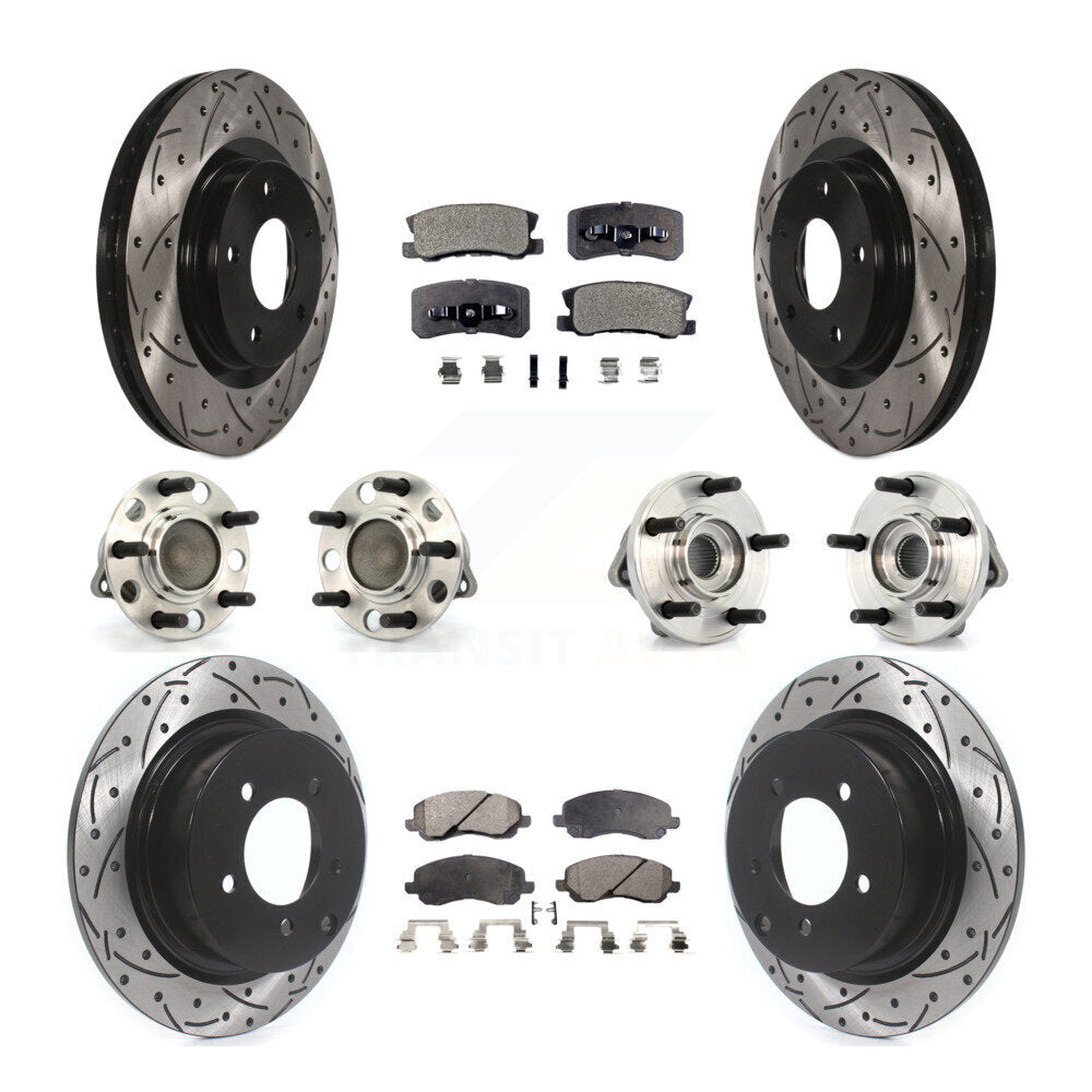 [Avant + Arrière] Kit d'ensemble roulement de roue et moyeu pour Chrysler Dodge Avenger Sebring 200 avec 302mm Diameter Rotor KBB-110775