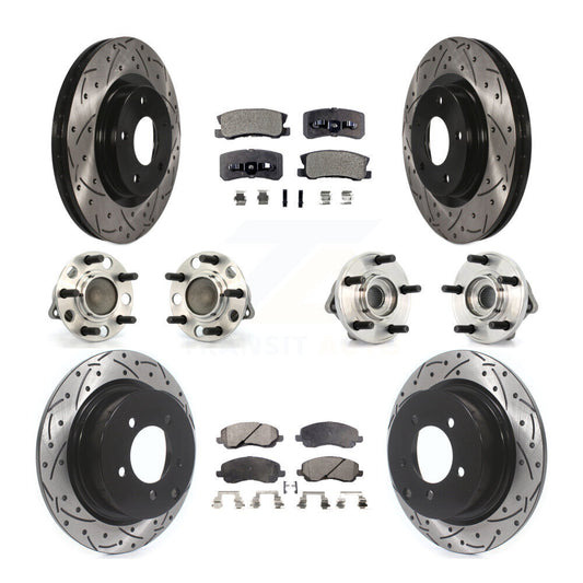 [Avant + Arrière] Kit d'ensemble roulement de roue et moyeu pour Chrysler Dodge Avenger Sebring 200 avec 302mm Diameter Rotor KBB-110775