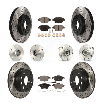 [Avant + Arrière] Kit d'ensemble roulement de roue et moyeu pour 2013 Volkswagen Beetle 2.5L avec 253mm Diameter Rotor KBB-110780 par Transit Auto