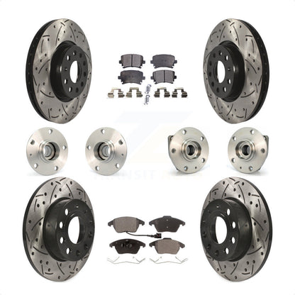 [Avant + Arrière] Kit d'ensemble roulement de roue et moyeu pour 2008 Audi A3 FWD From Chassis VIN #8P8057779 KBB-110782 par Transit Auto