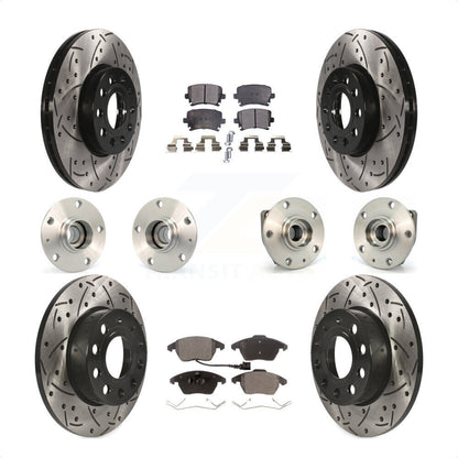 [Avant + Arrière] Kit d'ensemble roulement de roue et moyeu pour 2006-2009 Volkswagen Rabbit 3 Bolt Mounting Flange KBB-110785 par Transit Auto