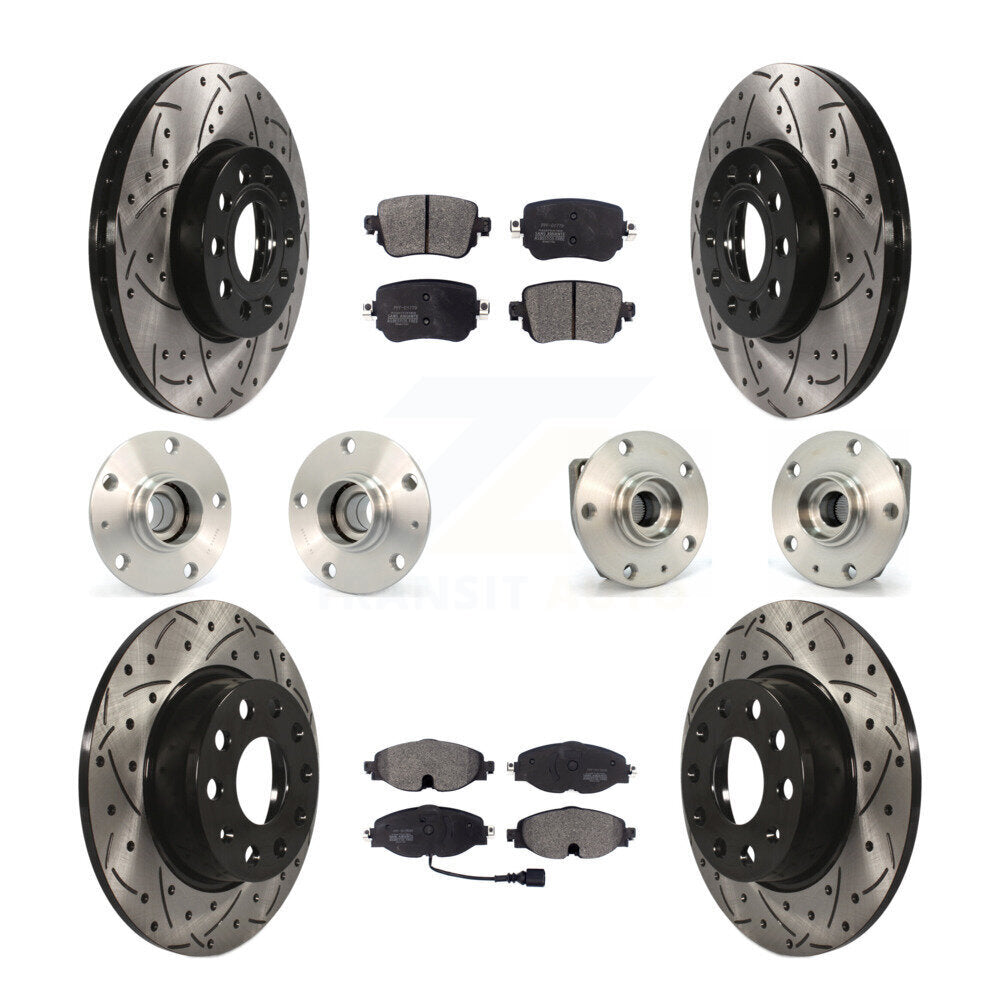 [Avant + Arrière] Kit d'ensemble roulement de roue et moyeu pour Volkswagen Golf SportWagen KBB-110787