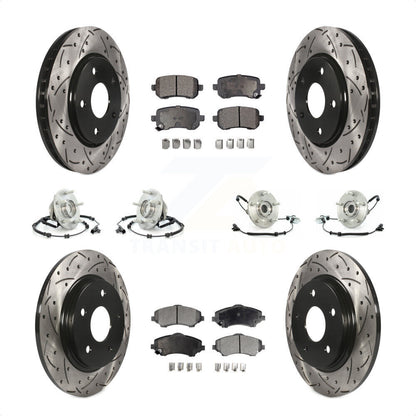 [Avant + Arrière] Kit d'ensemble roulement de roue et moyeu pour Chrysler Town & Country Dodge Grand Caravan Volkswagen Routan KBB-110789 par Transit Auto