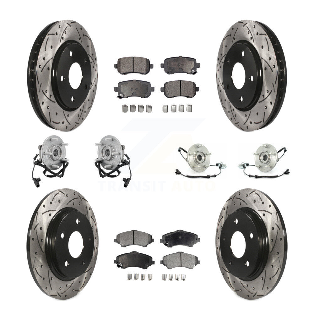[Avant + Arrière] Kit d'ensemble roulement de roue et moyeu pour Chrysler Town & Country Dodge Grand Caravan Volkswagen Routan KBB-110789