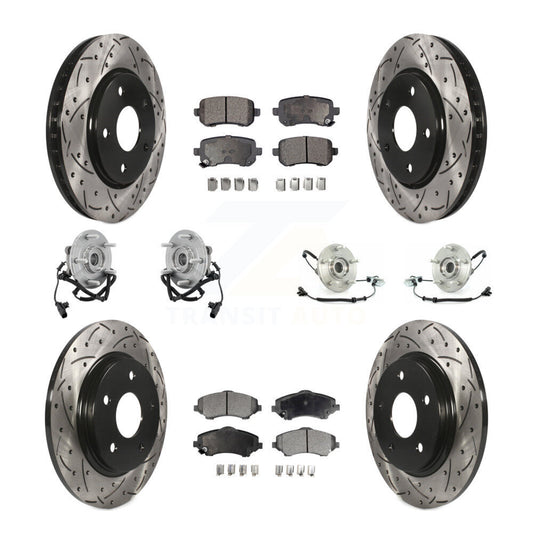 [Avant + Arrière] Kit d'ensemble roulement de roue et moyeu pour Chrysler Town & Country Dodge Grand Caravan Volkswagen Routan KBB-110789